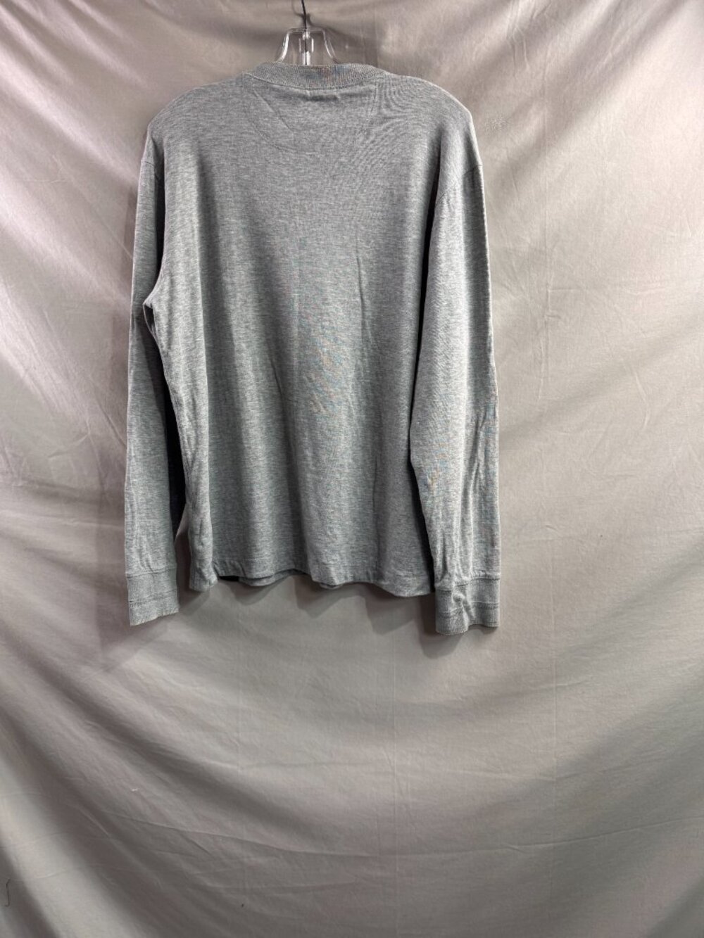 Filson Men's Heather Grey Long Sleeve Henley Shirt – Heavyweight Cotton Knit - Picture 5 of 5